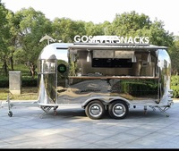 Remorque alimentaire sur mesure en acier inoxydable CE COC, remorque de restauration rapide, chariot de restauration rapide, café, hot-dogs, hamburgers, glaces, jus