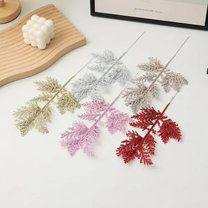 Noël fausses fleurs en gros or poussière fleurs artificielles vacances ensemble décoration fleurs artificielles - Product Image 1