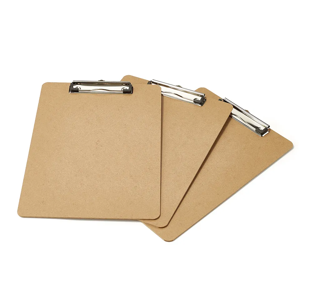 Custom School Hospital Office Clip Board High Quality Mdf A4 Stationery ClipBoard Metal Clip Paper Clipboard