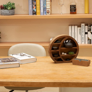 Wholesale Custom Rustic Living Room Display Decor Pine <strong>Moon</strong> Wood Wall <strong>Shelf</strong> For Children - Product Image 2