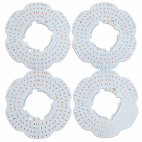 PCB LED Aluminium OEM Kustom MCPCB, PCB LED Bentuk Bunga Bundar untuk Lampu High Bay UFO Penerangan LED Industri