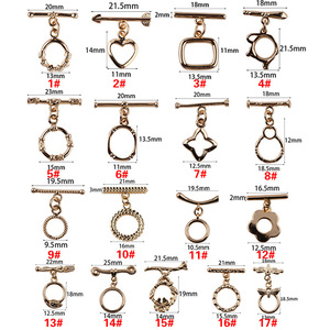 OT Buckle Pure <b>Copper</b> Gold Plated <b>Bracelet</b> Connector DIY Jewelry Finding For <b>Bracelet</b> Making Chain Shape - Product Image 2