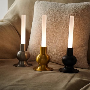 Luxury Design <b>Touch</b> LED Candlelight Restaurant 3Color Table Lamp Rechargeable Bedside Cordless Dinner Atmosphere Read Desk <b>Light</b> - Product Image 6