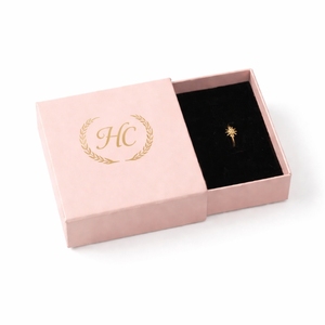 กล่องใส่แหวนทันสมัย กล่องของขวัญเครื่องประดับสุดหรู กล่องลิ้นชักแข็งแรง บุผ้ากำมะหยี่ ปั๊มฟอยล์ โลโก้สั่งทำได้ ราคาขายส่ง - Product Image 6