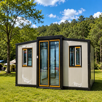Maison conteneur extensible de luxe 20ft 30ft, villa préfabriquée avec salle de bain et chambre, hébergement modulaire pour séjour hôtelier