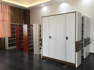 Sistema de Estanterías Móviles Modernas de Acero de Operación Manual con Archivador Compacto con Función Ajustable para Almacenamiento Escolar - Product Image 3