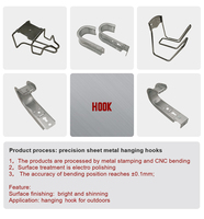 Tige filetée de fil de plafond de fixation robuste Mech pour support de fil de câble en métal J-Hook Cintres support de câble