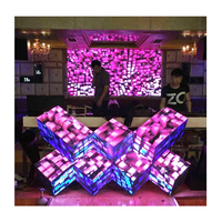 Écran de stand de DJ de lumière pixel led irrégulière nouveau design portable stand de DJ numérique façade stand de DJ led