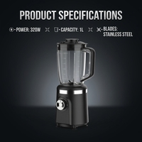 Hoge kwaliteit groothandel professionele 320W mixer poedermolen 3-in-1 blender voor keukenkruiden & specerijen