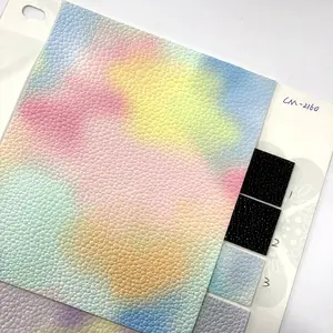 अच्छी गुणवत्ता वाले पीवीसी साबुन का झाग के लिए प्रिंट के साथ रंगीन रंग पत्थर उभरा बैग सामग्री