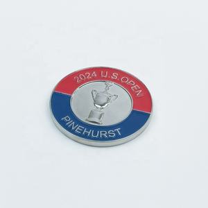 2024 populaire golf logo personnalisé deux faces 3D marqueur de balle pièce de monnaie golf marqueur en métal - Product Image 4