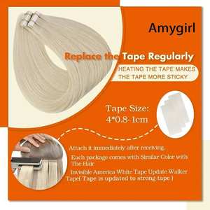 Invisible Tape <b>Hair</b> <b>Extension</b> 100% Virgin <b>Human</b> <b>Hair</b> Premium Seamless Machine Double Weft Natural Look Salon Quality European - Product Image 3