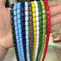 Perles en verre naturel de 6x9mm, finition brillante, en vrac, sur fils, pour la fabrication de bijoux, destinées aux acheteurs en gros