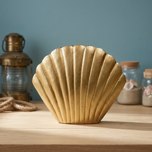 Vase de table en bronze style côtier tendance, pièce décorative faite à la main - Product Image 5