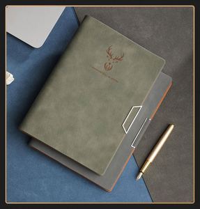 Carnet A5 en PU à feuilles mobiles avec boucle magnétique, agenda de bureau professionnel, personnalisable avec logo, promotionnel, vente en gros - Product Image 4