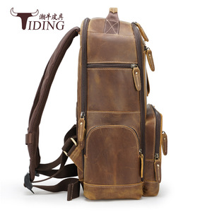 Tiding Genuine Leather <b>Backpack</b> 20-35L Breathable Men's Travel Outdoor <b>Backpack</b> - Product Image 3
