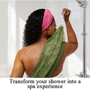 Bath Shower Sponge Green Exfoliating <b>Net</b> For Body Face Gentle Scrubber - Product Image 2