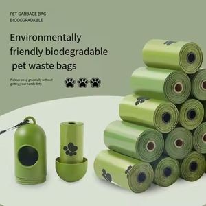 Bolsas Certificadas para Excremento de Perro, a Granel, a Prueba de Fugas, Compostables, Perfumadas, Verdes, Biodegradables, para Desechos de Mascotas - Product Image 1