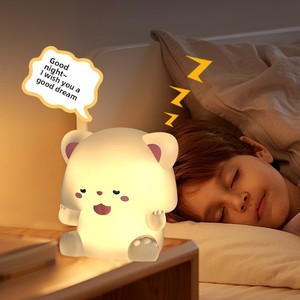 Lámpara de Noche Infantil de Silicona con Diseño de Oso de Peluche Fantasma, Creativa, Linda y Personalizada, con Luz Brillante para la Mesita de Noche - Product Image 3