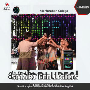 Luzes de Cortina <span class=keywords><strong>LED</strong></span> Inteligentes de 400 LEDs Conectadas por USB com Padrões Programáveis, Sincronização de Música e Controle Remoto APP - Product Image 2