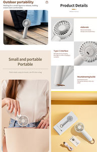 Hxtc88 regalo de negocios personalizado Usb recargable de mano personalizado portátil usable pequeño Mini ventilador de mano práctico - Product Image 5