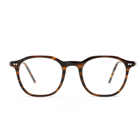 Petites montures de lunettes rondes en acétate pour femmes de luxe avec motif solide