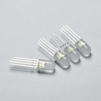 Diode LED RVB Epistar à lentille transparente de 6 mm, 3 V, 4 broches, tri-chip 3-en-1, pour voyant lumineux