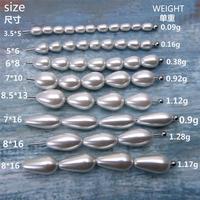 Perles en vrac en forme de goutte d'eau en cristal de verre blanc à trou droit, imitation perle, pour la fabrication de bijoux, vente en gros
