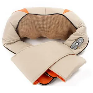 Travesseiro shiatsu elétrico profissional, travesseiro massageador de costas e pescoço com função de calor