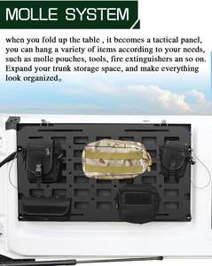 Estante de puerta trasera de doble capa para <span class=keywords><strong>Ford</strong></span> <span class=keywords><strong>Bronco</strong></span> 2021 2025-<span class=keywords><strong>2</strong></span>/4 estante de carga plegable trasero de puerta - Product Image 2