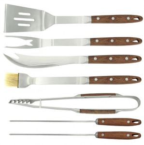 New Style <b>BBQ</b> Set with Metal Heat-Resistant and Chrome Plated Includes Essential Tools 6-8 Aluminum Case - Product Image 2