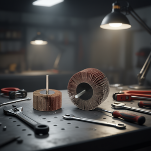 Meule à lamelles Fervi en oxyde d'aluminium sur tige en tissu - Product Image 3