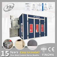 Cabina de Pintura Eléctrica para Automóviles con Ahorro de Energía, Sin Base, Ventilador de Alta Potencia, Puerta de Acero de 3 Hojas, Equipo de Pintura Automotriz con Certificación CE