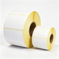 Rouleaux d'étiquettes thermiques vierges à gratter en gros pour promotion en supermarché, autocollants codes-barres 500 pièces/rouleau 60x40mm 70g
