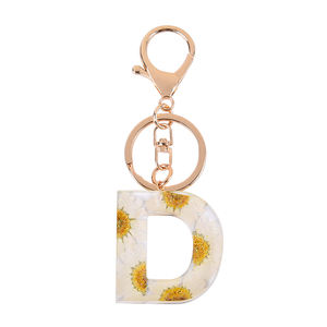 سلسلة مفاتيح مخصصة لفتاة من letra inicial resina personalizados - Product Image 6