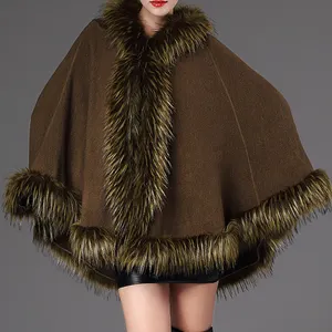 Jtfur abbigliamento <span class=keywords><strong>Beige</strong></span> tinta unita morbido cappotto Cardigan lavorato a maglia in pelliccia sintetica - Product Image 3