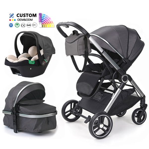 Coches Para bebes. Có Thể Gập Lại Xe Đẩy Sang Trọng Xe Đẩy Em Bé Xe Đẩy Pram 4 Trong 1 Kinderwagen Cao Xem Xe Ghế Đặt Xe Đẩy Em Bé <span class=keywords><strong>3</strong></span> Trong 1 - Product Image 1
