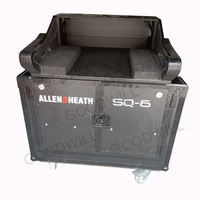 Boîtier de transport en aluminium noir intégral pour console Allen & Heath SQ6, version à deux portes, OEM et ODM pris en charge