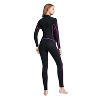 DIVESTAR kustom Logo wanita CR Neoprene ritsleting dada termal Surfing Wetsuit 3/2mm & 4/3mm tahan air & bernapas