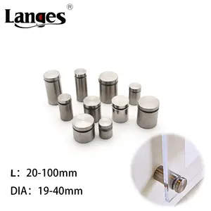 Stainless Steel Acrylic Glass Spacer Threaded Sign Adjustable Glass Balustrade Standoff Screw