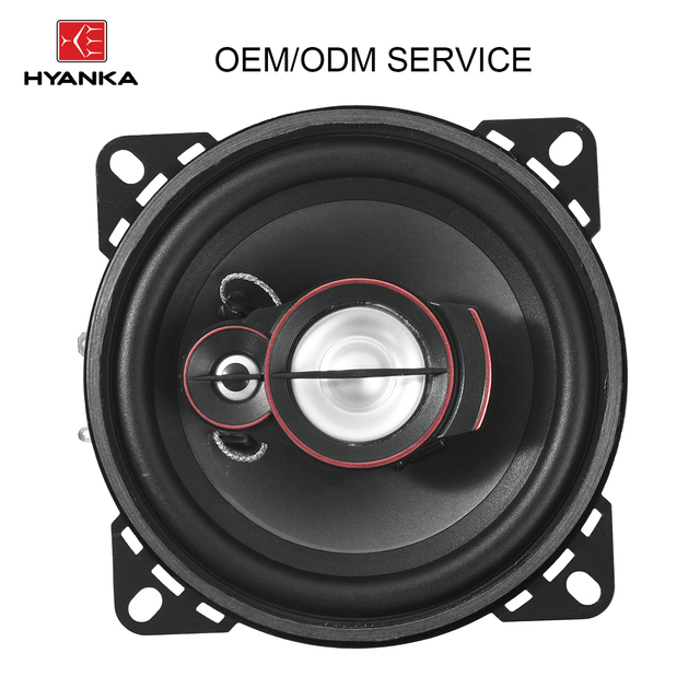 HYANKA HCS-8604A 4" 3-Way Coaxial Car Audio Speaker 20W RMS 100W Max With Protective Grill Coaxial Driver