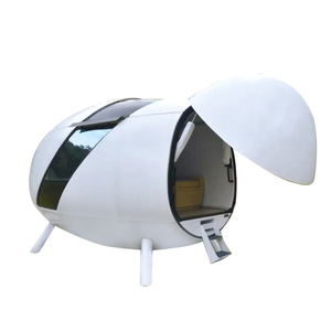 Maison conteneur ronde moderne, mobile, pour extérieur, type cabane, pour hôtel, avec vue sur le ciel étoilé - Product Image 4