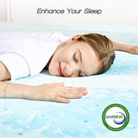 Surmatelas rafraîchissant ignifuge pour lit double à usage domestique, surmatelas en mousse à mémoire de forme king avec fermeture éclair, mousse haute densité