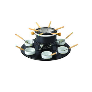 Ensemble de <span class=keywords><strong>fondue</strong></span> au chocolat, au fromage et à la <span class=keywords><strong>viande</strong></span> pour buffet de fête, appareil à <span class=keywords><strong>fondue</strong></span> avec 6 fourchettes à <span class=keywords><strong>fondue</strong></span>, pour 6 personnes, noir - Product Image 2
