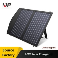 ALLPOWERS Panneau solaire multifonction et batterie externe portable 5V/18V Noir 435x360x20mm Modèle AP-SP-020-BLA