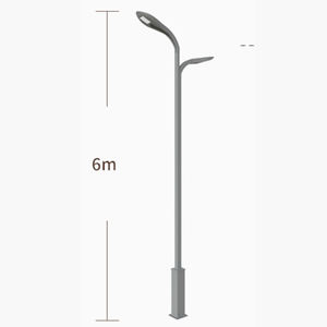 Lámpara de Paisaje de Brazo Vertical Curvo, Farola Decorativa de Columna para Calle, Poste de Luz para Zona Peatonal - Product Image 2