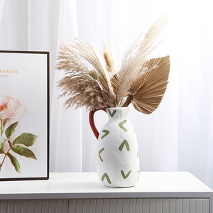 Ensemble de vases et de contenants à fleurs en céramique émaillée à <span class=keywords><strong>la</strong></span> main, style européen, luxe léger, couleur crème, motif brisé, grand format, pour lait ou fleurs - Product Image 3