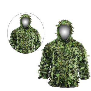 Vêtements de chasse d'hiver pour l'extérieur, combinaison de chasse professionnelle à manches longues avec design de feuilles 3D, 100% polyester - Product Image 6