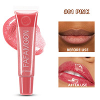 Charme Beauté Huile Minérale Hydratante Clair Nacré Lèvres Repulpant Miroir de Maquillage Liquide Brillant à Lèvres