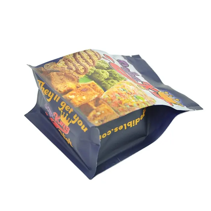 Customized Large Capacity Biodegradable Mold Printing Logo Flat Bottom Eight Sided Sealed Plastic Bag For Food